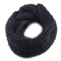 Black Chunky Knitted Snood