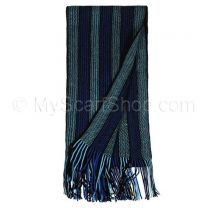 Dark Blue Stripes Wool Winter Scarf