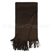 Brown Plain Knitted Scarf