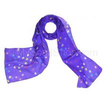 Purple Silk Tie Dye Scarf