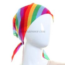 Rainbow Stripes Cotton Bandana (Neckerchief)