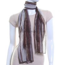 Abstract Vertical Stripes Chiffon Scarf