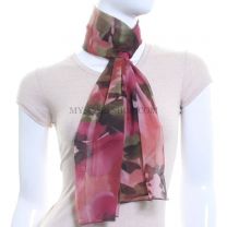 Pink Chiffon Scarf (Abstract Flower)