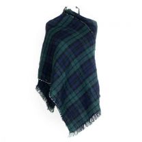 Green Checkered Reversible Blanket Scarf