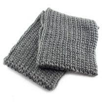 Grey Chunky Knitted Snood