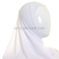 Girl's 1 Piece Al Amira Hijab (White)