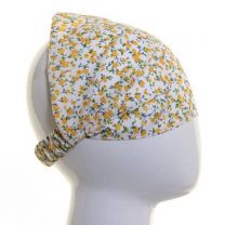 Yellow Small Flowers Cotton Headwrap
