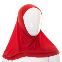 Kids 1 Piece Al Amira Hijab (Red Plain)