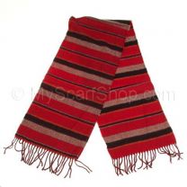 Red Striped Winter Scarf