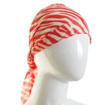 Red Zebra Print Scarf Headband