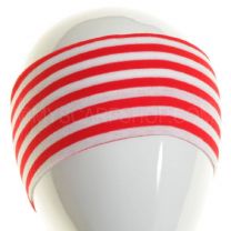 Red & White Stripes Wide Headband