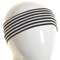 White & Black Stripes Slim Headband