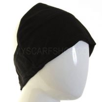 Black Cotton Under Scarf Headband (Egyptian Bonnet)