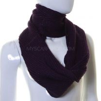 Purple Lurex Knitted Snood