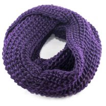 Plum Chunky Knitted Snood