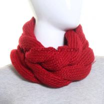 Red Twisted Chunky Snood