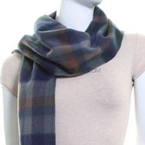 Lambswool Scarf (Navy Check)