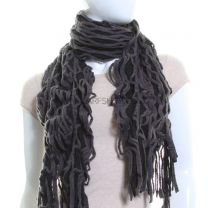 Knitted Web Scarf (Black)