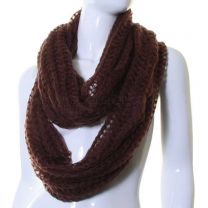 Brown Loose Knit Soft Snood