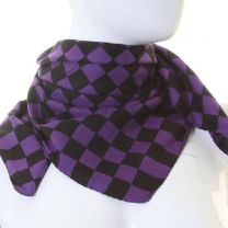 Purple Checkered Cotton Bandana