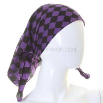 Purple Checkered Cotton Bandana