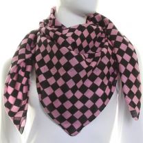 Pink Cotton Square Check Scarf