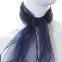 Navy Sheer Square Scarf