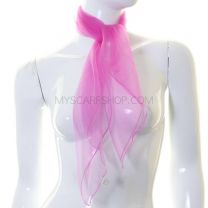 Hot Pink Sheer Square Scarf