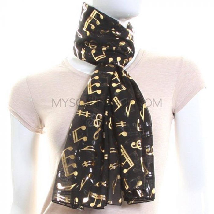 lv black/gold silk scarves for women